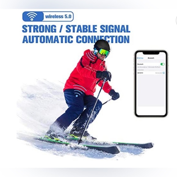 NWT Wireless Bluetooth Helmet Drop-in Headphones Audio-Ready with Built-in Mic - Picture 4 of 10